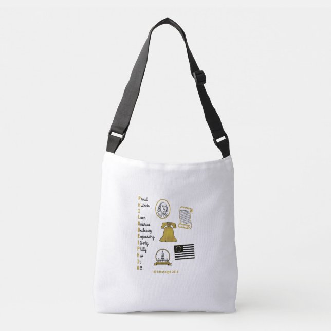 Bolsa de cuerpo cruzado Philly Acronym (Anverso)