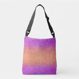 Bolsa de cuerpo cruzado Purpurina Ombre Naranja ro