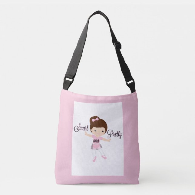Bolsa de cuerpo cruzado rosa de Chica de ballet in (Anverso)