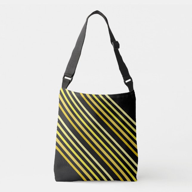 Bolsa de cuerpo cruzado - Tonos de franjas diagona (Anverso)