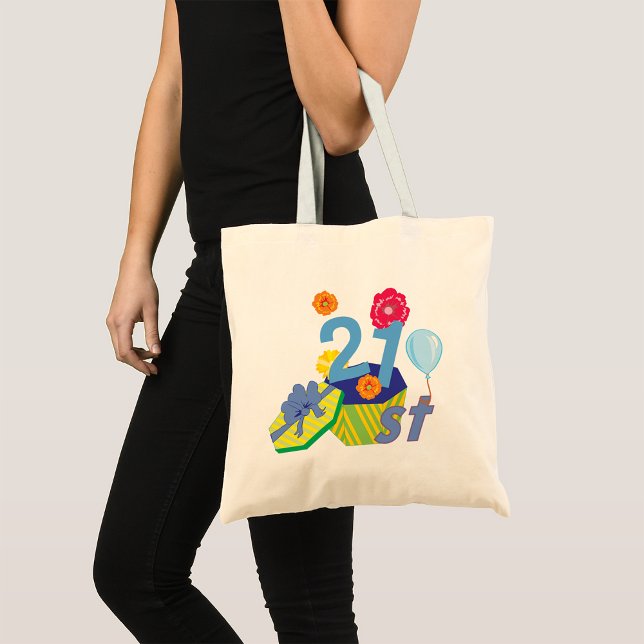 Bolsa de cumpleaños 21 de Floral Tote (Subido por el creador)