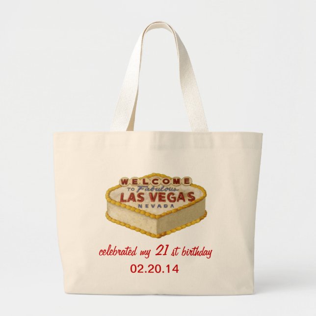 Bolsa de cumpleaños 21 personalizada de Las Vegas (Frente)