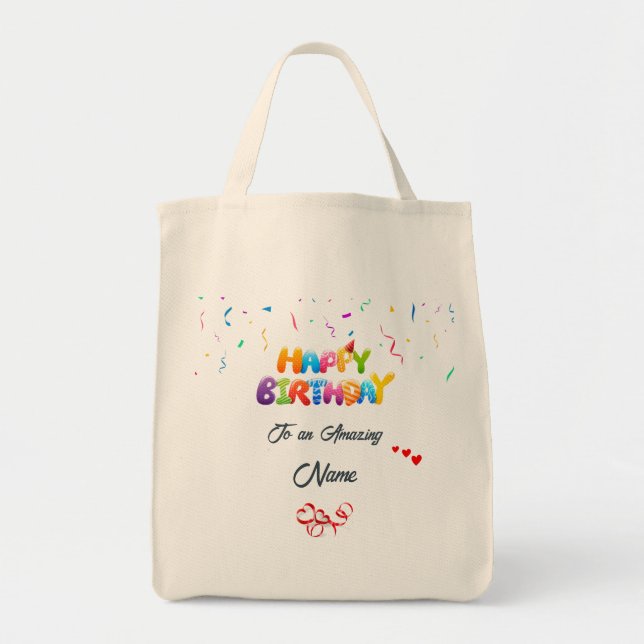 Bolsa de cumpleaños de la personalizado - regalo ú (Frente)