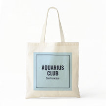 Bolsa de cumpleaños simple moderna azul Acuario zo