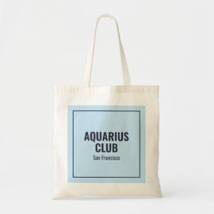 Bolsa de cumpleaños simple moderna azul Acuario zo