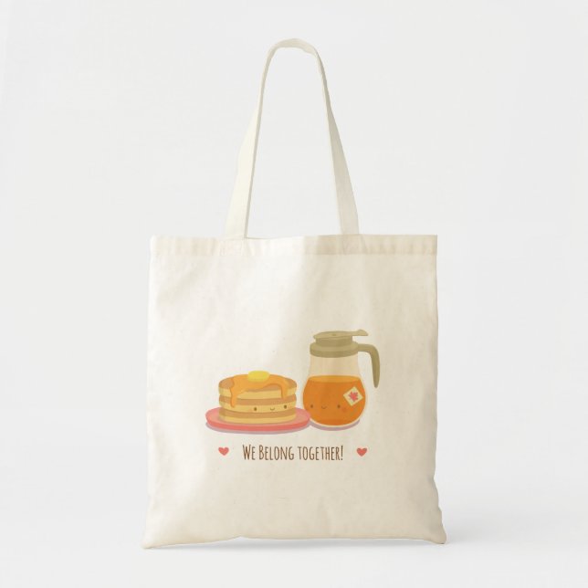 Bolsa de Cute Pancake y Jarabe de Arce enamorados (Frente)