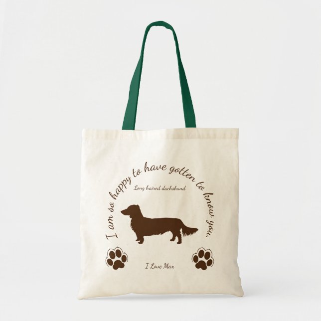 Bolsa de dachshund de pelo largo para usted y su p (Frente)
