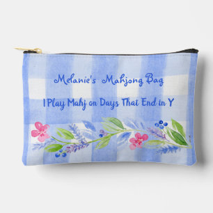 Bolsa de dados de teja de cremallera de flor de ac