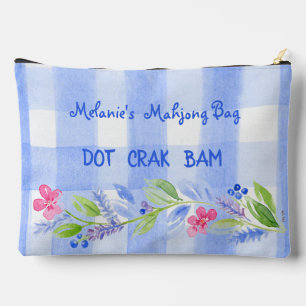 Bolsa de dados de teja de cremallera de flor de ac