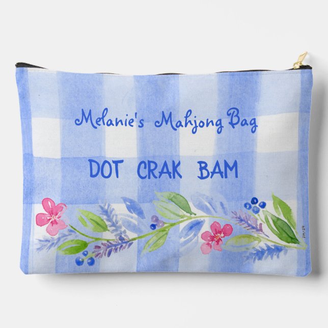 Bolsa de dados de teja de cremallera de flor de ac (Reverso )