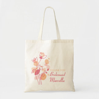 Bolsa de dama de honor de la flor moderna y gráfic