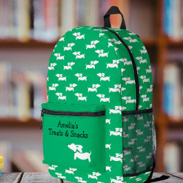 Bolsa de danzas verdes para niñas y madres de perr