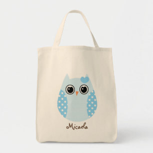 Bolsa de datos personalizada KRW Blue Polka Dot Ow