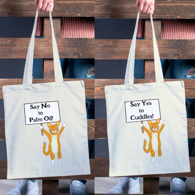 Bolsa de declaración personalizar gato manifestant (Subido por el creador)