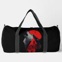 Bolsa de deporte Abstract Trash Polka Howling Wolf