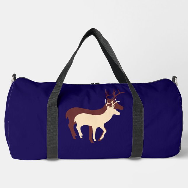 Bolsa de deporte azul oscuro ciervo (Anverso)