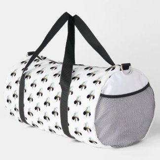 Bolsa de deporte de Iris púrpura y blanco Duffel B