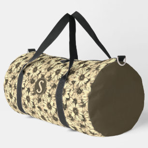 Bolsa de deporte grande sepia Sunflower Vintage Ch
