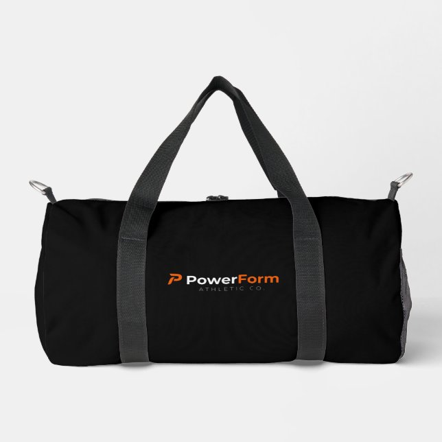 Bolsa de deporte negra PowerForm Athletic Co. (Anverso)
