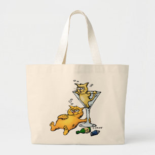 Bolsa de dibujos animados de cócteles y gatitos
