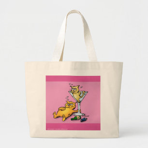 Bolsa de dibujos animados rosados Cocktails & Kitt