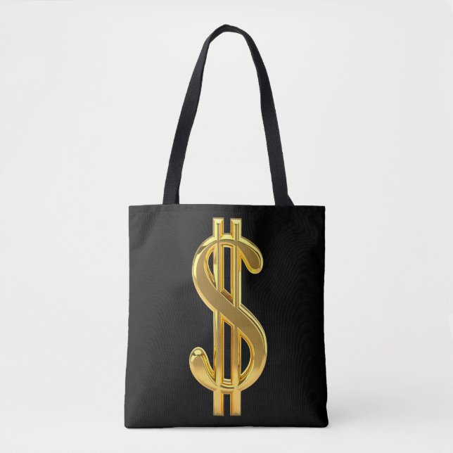 Bolsa de dinero negro y oro (Anverso)
