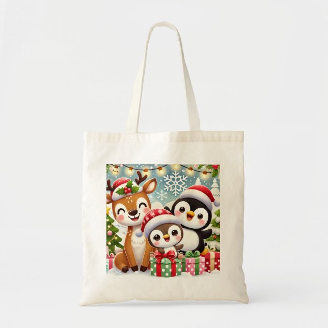 Bolsa de diseño de animales de Navidades pequeños (Frente)