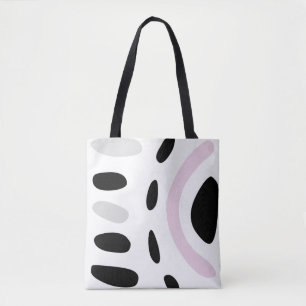 Bolsa de diseño minimalista rosa, gris y negro