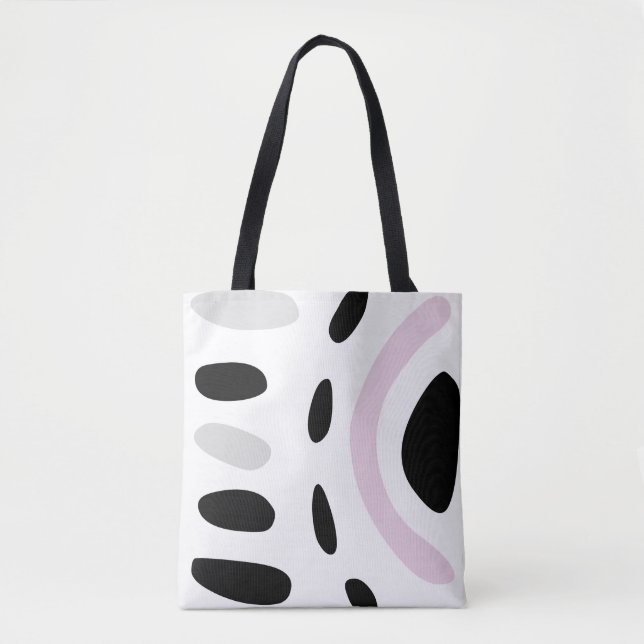 Bolsa de diseño minimalista rosa, gris y negro (Anverso)
