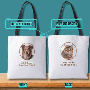 Bolsa de dos caras con foto Mascota