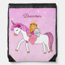 Bolsa de Drawstring para soñadores de princesas y 