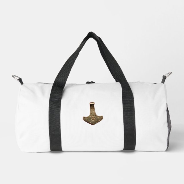 Bolsa de dufa blanca Gold Thor Hammer (Anverso)