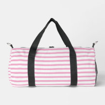 Bolsa de Duffel blanca moderna con línea rosa clar
