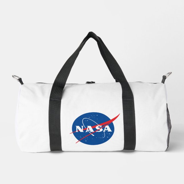 Bolsa de Duffel Pequeña Icónica de la NASA (blanco (Anverso)