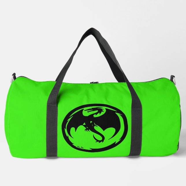 Bolsa de duffel verde del Dragón Negro (Anverso)