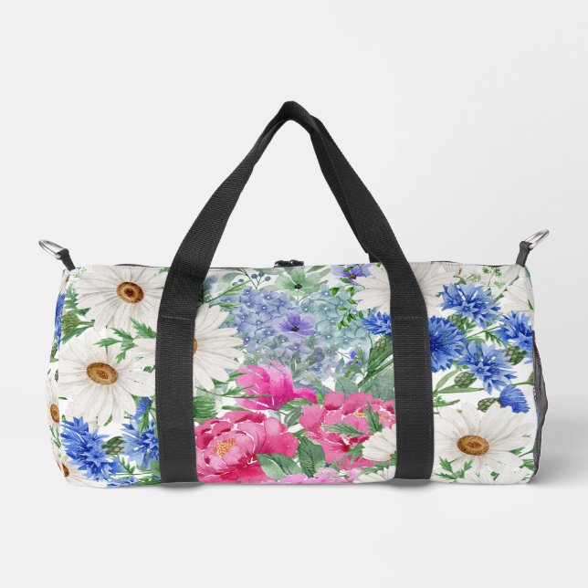 Bolsa de Duffle con flores de estilo bonito Moda (Anverso)