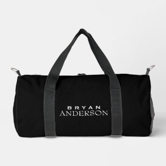 Bolsa de Duffle con nombre personalizado negro ele