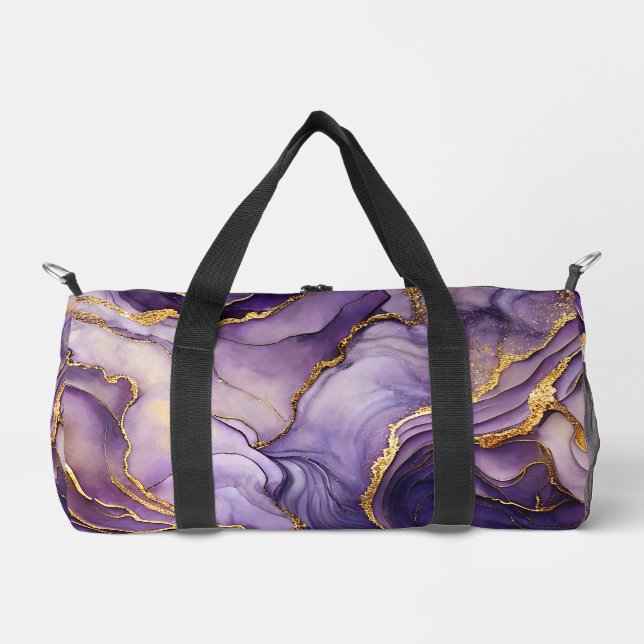 Bolsa de Duffle Pequeña Marcada Púrpura (Anverso)