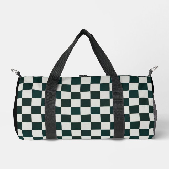 Bolsa de Duffle Personalizada de Black White Check (Anverso)