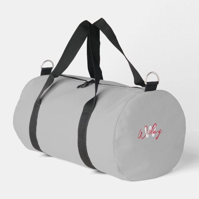 Bolsa de Duffle Personalizada Gris (Esquina izquierda)