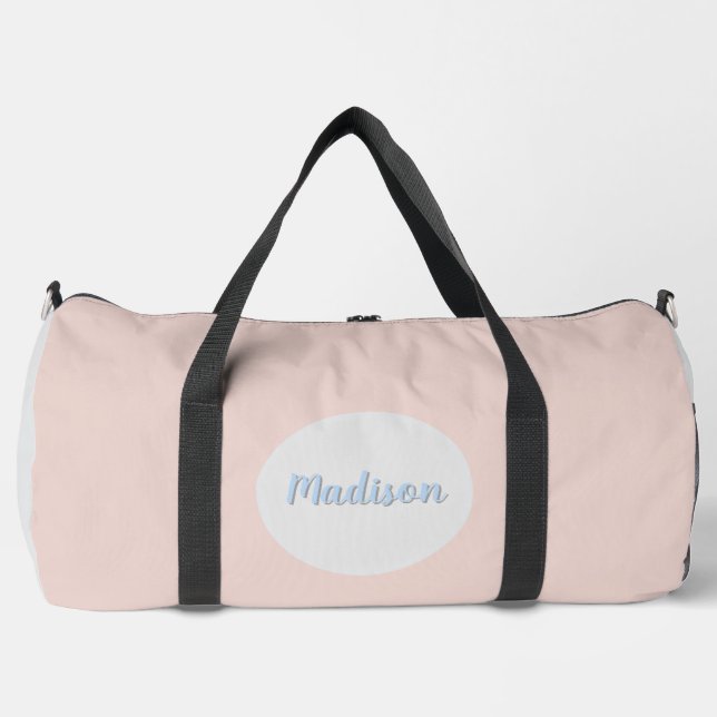 Bolsa de Duffle Personalizada Rosa Rosa Moderno (Anverso)