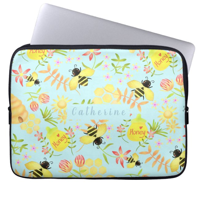 Bolsa de Electrónica Azul de Honey Bee (Frente)