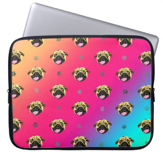 Bolsa de Electrónica con Estampado de Pug Arcoíris