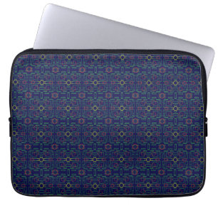 Bolsa de electrónica geométrica azul oscuro