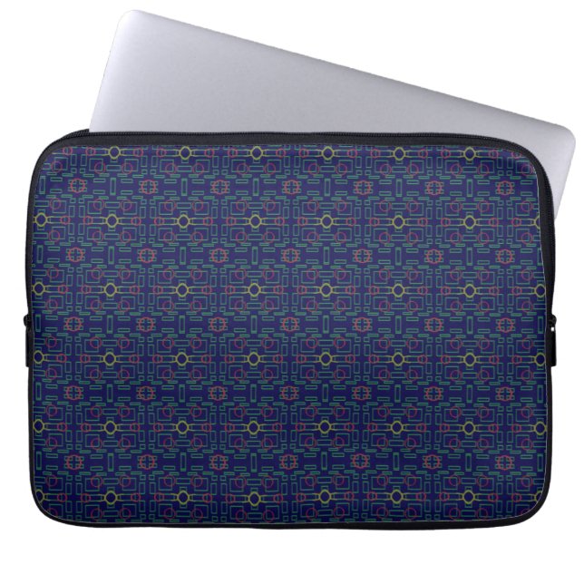 Bolsa de electrónica geométrica azul oscuro (Frente)