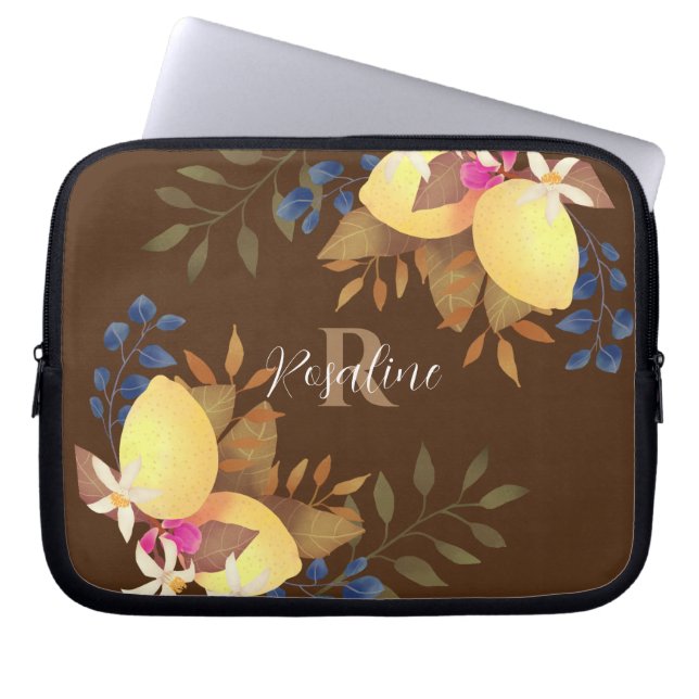 Bolsa de Electrónica Marrón Monograma de Moda de l (Frente)