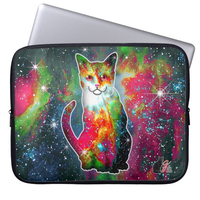 Bolsa de electrónica Omega de gato cósmico (Frente)