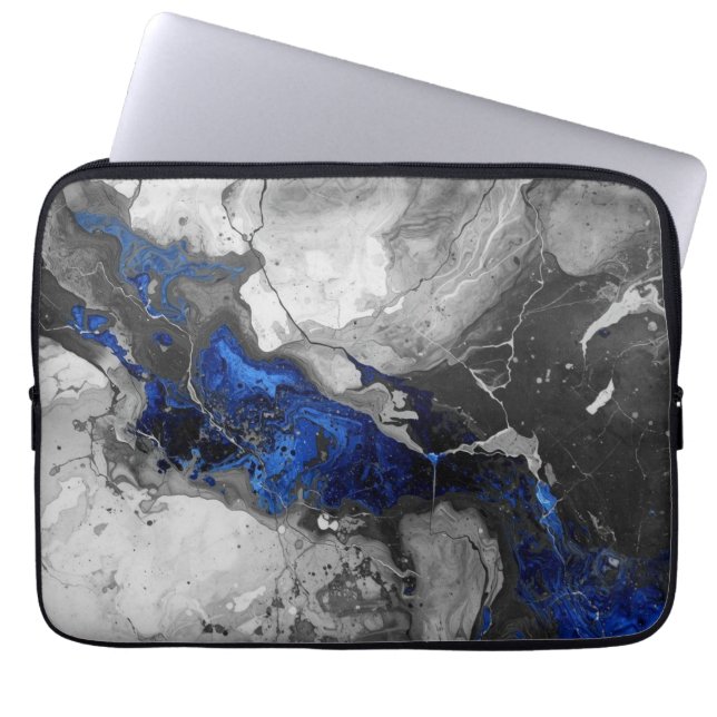Bolsa de Electrónicos con Diseño de Mármol Azul Ne (Frente)