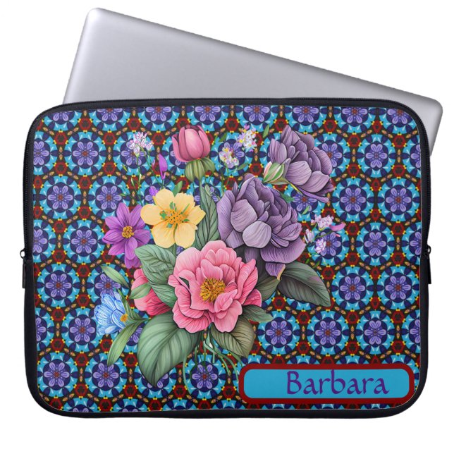 Bolsa de Electrónicos Florales Personalizada (Frente)