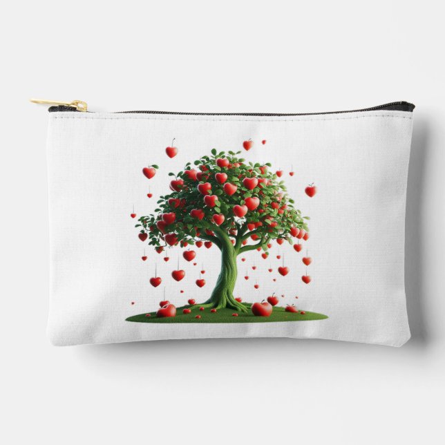 Bolsa de embrague con árbol de amor impreso (Anverso)